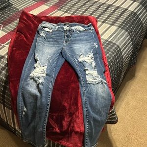 Judy blue size 14 W distressed, boyfriend, fit jeans